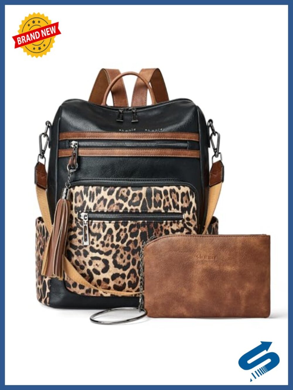 Vegan Leather Backpack Purse with Adjustable Shoulder Strap Anti-Theft Travel